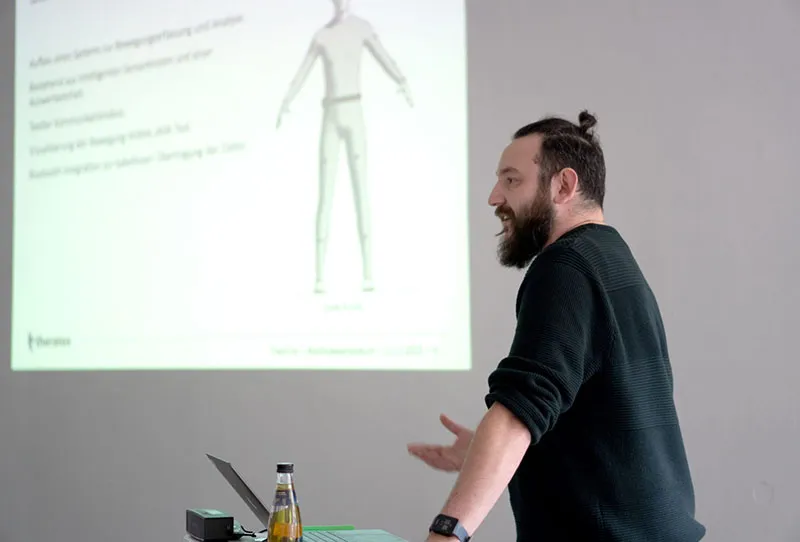 TheraTex — data pipeline and live skeleton visualization, system view